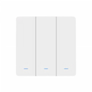 3-Gang Single Control Smart Switch Panel with LED Indicator (No Neutral)