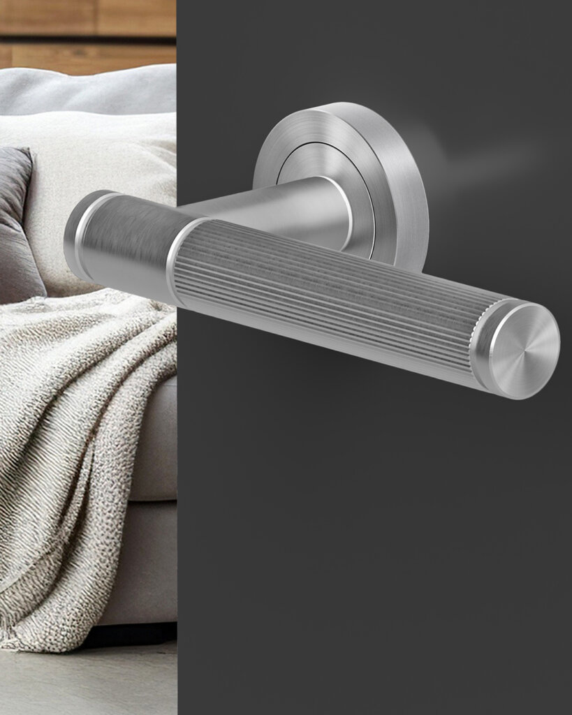 Kärcher Design Studio Series Satin Stainless Steel door handle Malaysia — chrome finish luxury ironmongery.