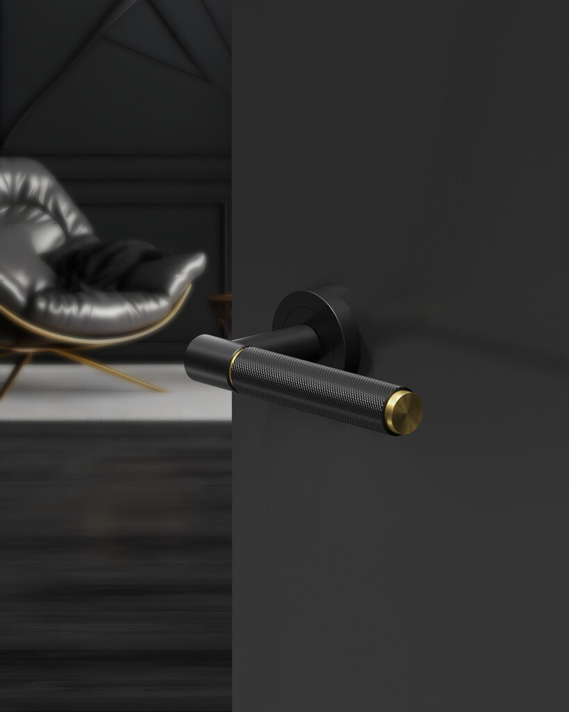 Kärcher Design ER90 door handle matte black brushed gold Malaysia.