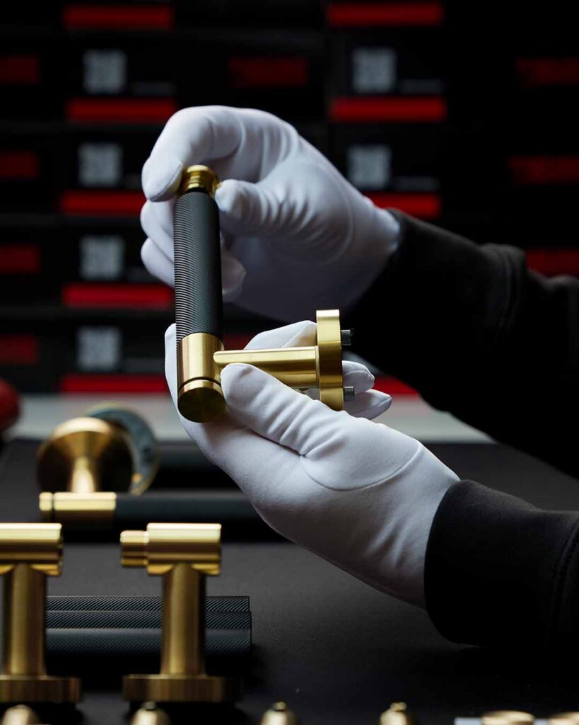 Kärcher Design Studio Series assembly — white gloves, German precision manufacturing.