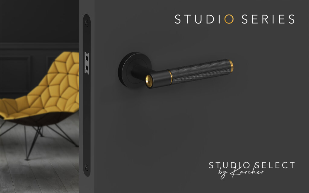 Kärcher Design Studio Series Cosmos Black door handle Malaysia — matte black luxury ironmongery.